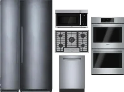 6 Piece Package Includes Refrigerator, Freezer, Cooktop, Wall Oven, Microwave And Dishwasher