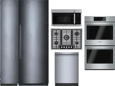 6 Piece Package Includes Refrigerator, Freezer, Cooktop, Wall Oven, Microwave And Dishwasher