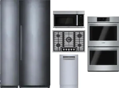 6 Piece Package Includes Refrigerator, Freezer, Cooktop, Wall Oven, Microwave And Dishwasher