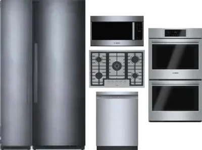 6 Piece Package Includes Refrigerator, Freezer, Cooktop, Wall Oven, Microwave And Dishwasher