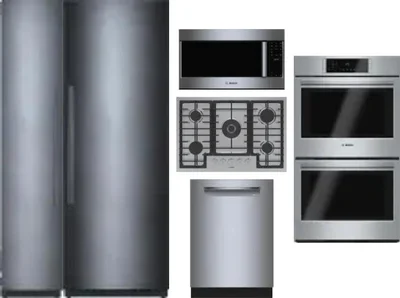 6 Piece Package Includes Refrigerator, Freezer, Cooktop, Wall Oven, Microwave And Dishwasher