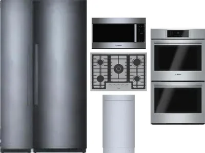 6 Piece Package Includes Refrigerator, Freezer, Cooktop, Wall Oven, Microwave And Dishwasher