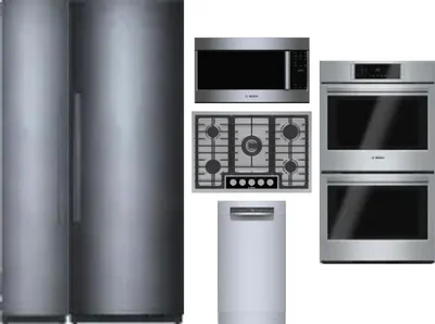 6 Piece Package Includes Refrigerator, Freezer, Cooktop, Wall Oven, Microwave And Dishwasher