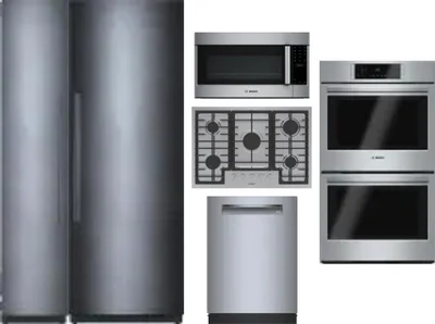 6 Piece Package Includes Refrigerator, Freezer, Cooktop, Wall Oven, Microwave And Dishwasher