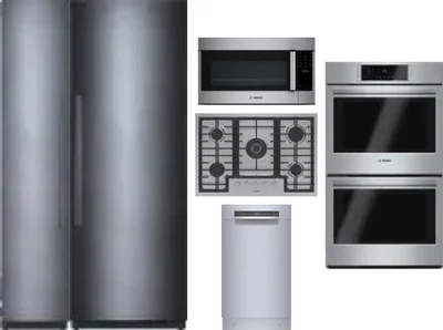 6 Piece Package Includes Refrigerator, Freezer, Cooktop, Wall Oven, Microwave And Dishwasher