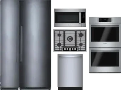 6 Piece Package Includes Refrigerator, Freezer, Cooktop, Wall Oven, Microwave And Dishwasher