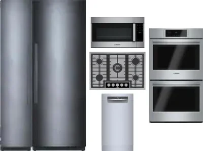 6 Piece Package Includes Refrigerator, Freezer, Cooktop, Wall Oven, Microwave And Dishwasher