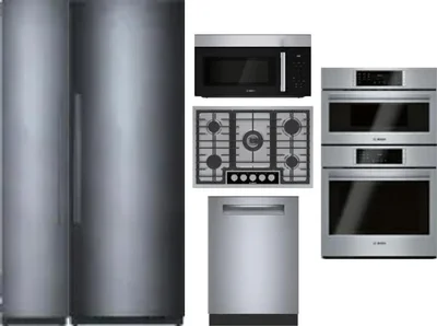 6 Piece Package Includes Refrigerator, Freezer, Cooktop, Wall Oven, Microwave And Dishwasher