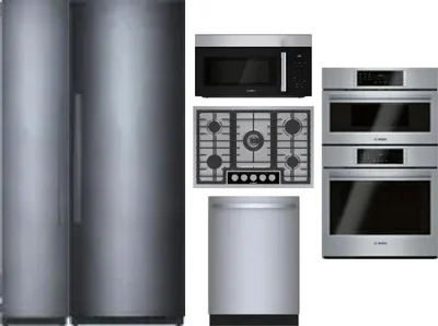 6 Piece Package Includes Refrigerator, Freezer, Cooktop, Wall Oven, Microwave And Dishwasher