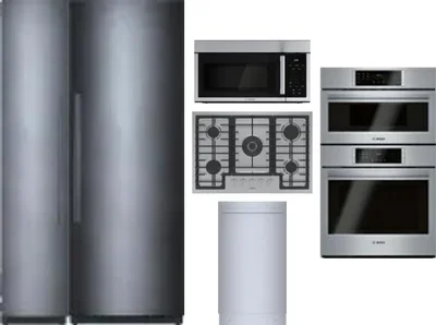 6 Piece Package Includes Refrigerator, Freezer, Cooktop, Wall Oven, Microwave And Dishwasher