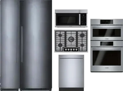6 Piece Package Includes Refrigerator, Freezer, Cooktop, Wall Oven, Microwave And Dishwasher