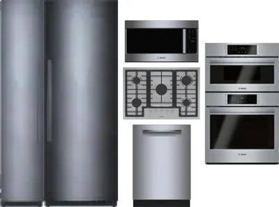 6 Piece Package Includes Refrigerator, Freezer, Cooktop, Wall Oven, Microwave And Dishwasher
