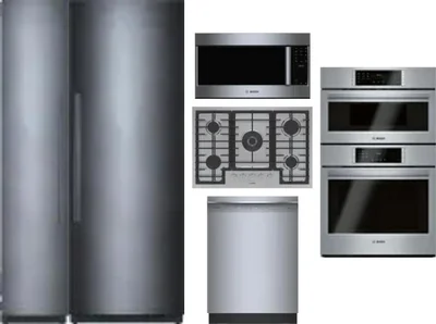 6 Piece Package Includes Refrigerator, Freezer, Cooktop, Wall Oven, Microwave And Dishwasher