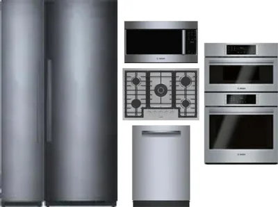 6 Piece Package Includes Refrigerator, Freezer, Cooktop, Wall Oven, Microwave And Dishwasher