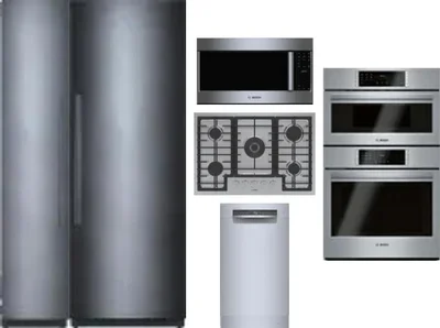 6 Piece Package Includes Refrigerator, Freezer, Cooktop, Wall Oven, Microwave And Dishwasher