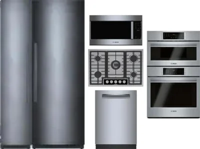 6 Piece Package Includes Refrigerator, Freezer, Cooktop, Wall Oven, Microwave And Dishwasher