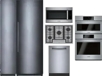 6 Piece Package Includes Refrigerator, Freezer, Cooktop, Wall Oven, Microwave And Dishwasher