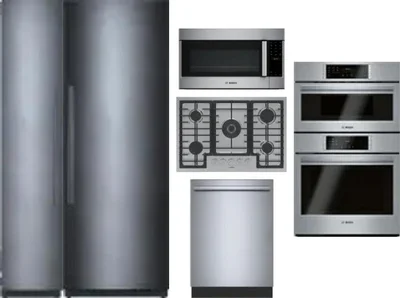 6 Piece Package Includes Refrigerator, Freezer, Cooktop, Wall Oven, Microwave And Dishwasher