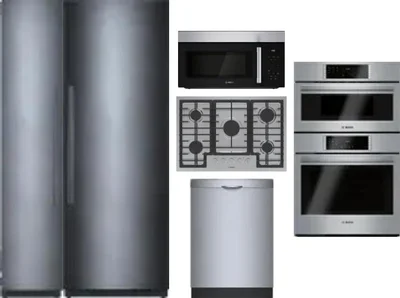 6 Piece Package Includes Refrigerator, Freezer, Cooktop, Wall Oven, Microwave And Dishwasher