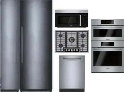 6 Piece Package Includes Refrigerator, Freezer, Cooktop, Wall Oven, Microwave And Dishwasher