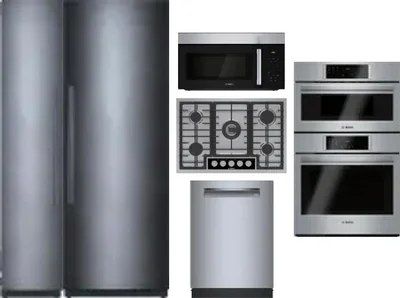 6 Piece Package Includes Refrigerator, Freezer, Cooktop, Wall Oven, Microwave And Dishwasher