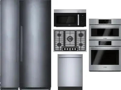 6 Piece Package Includes Refrigerator, Freezer, Cooktop, Wall Oven, Microwave And Dishwasher