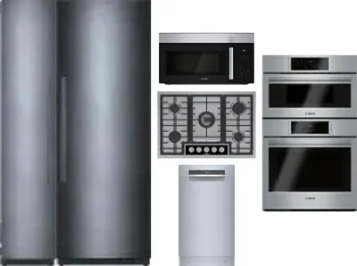 6 Piece Package Includes Refrigerator, Freezer, Cooktop, Wall Oven, Microwave And Dishwasher