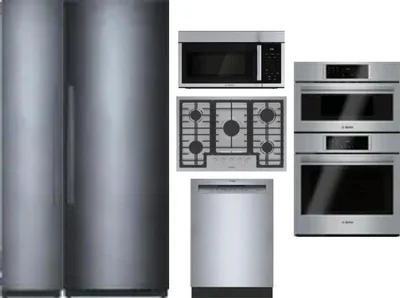 6 Piece Package Includes Refrigerator, Freezer, Cooktop, Wall Oven, Microwave And Dishwasher
