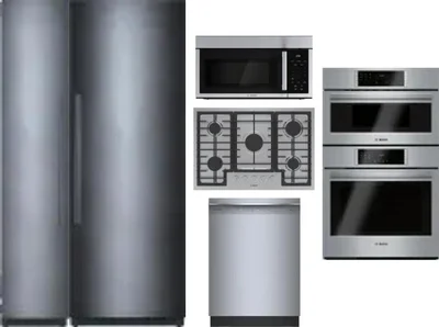 6 Piece Package Includes Refrigerator, Freezer, Cooktop, Wall Oven, Microwave And Dishwasher