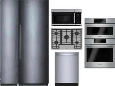 6 Piece Package Includes Refrigerator, Freezer, Cooktop, Wall Oven, Microwave And Dishwasher