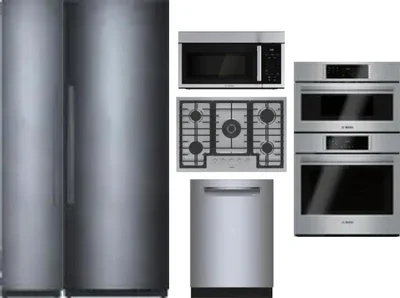 6 Piece Package Includes Refrigerator, Freezer, Cooktop, Wall Oven, Microwave And Dishwasher