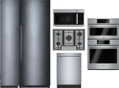 6 Piece Package Includes Refrigerator, Freezer, Cooktop, Wall Oven, Microwave And Dishwasher