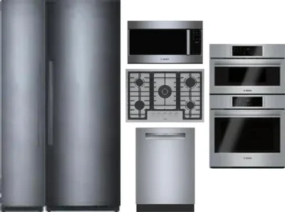 6 Piece Package Includes Refrigerator, Freezer, Cooktop, Wall Oven, Microwave And Dishwasher
