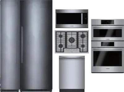 6 Piece Package Includes Refrigerator, Freezer, Cooktop, Wall Oven, Microwave And Dishwasher