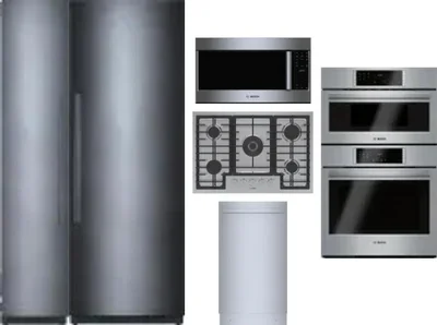 6 Piece Package Includes Refrigerator, Freezer, Cooktop, Wall Oven, Microwave And Dishwasher