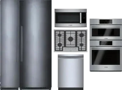 6 Piece Package Includes Refrigerator, Freezer, Cooktop, Wall Oven, Microwave And Dishwasher