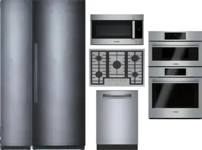 6 Piece Package Includes Refrigerator, Freezer, Cooktop, Wall Oven, Microwave And Dishwasher
