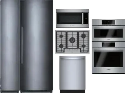6 Piece Package Includes Refrigerator, Freezer, Cooktop, Wall Oven, Microwave And Dishwasher