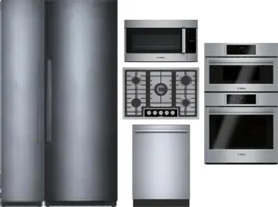 6 Piece Package Includes Refrigerator, Freezer, Cooktop, Wall Oven, Microwave And Dishwasher