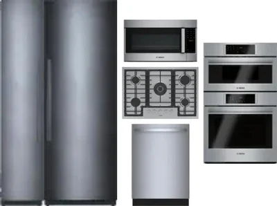 6 Piece Package Includes Refrigerator, Freezer, Cooktop, Wall Oven, Microwave And Dishwasher
