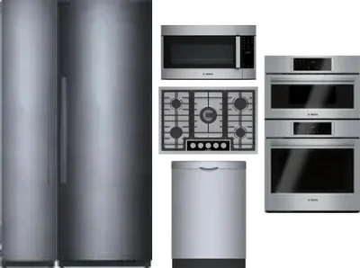 6 Piece Package Includes Refrigerator, Freezer, Cooktop, Wall Oven, Microwave And Dishwasher
