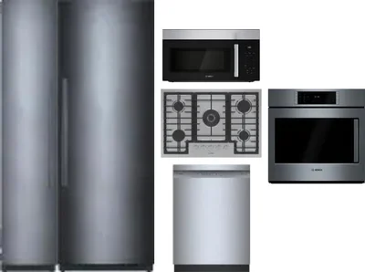 6 Piece Package Includes Refrigerator, Freezer, Cooktop, Wall Oven, Microwave And Dishwasher