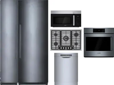 6 Piece Package Includes Refrigerator, Freezer, Cooktop, Wall Oven, Microwave And Dishwasher