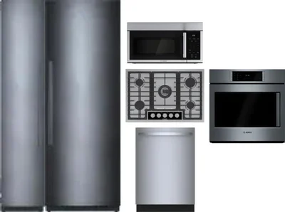 6 Piece Package Includes Refrigerator, Freezer, Cooktop, Wall Oven, Microwave And Dishwasher