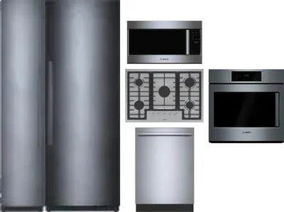 6 Piece Package Includes Refrigerator, Freezer, Cooktop, Wall Oven, Microwave And Dishwasher