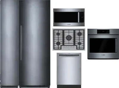 6 Piece Package Includes Refrigerator, Freezer, Cooktop, Wall Oven, Microwave And Dishwasher