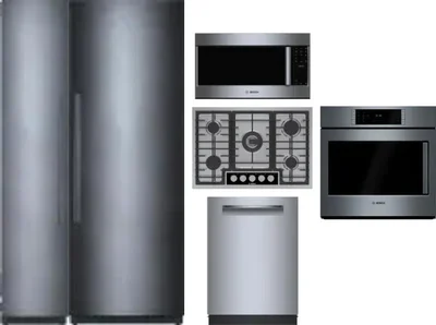 6 Piece Package Includes Refrigerator, Freezer, Cooktop, Wall Oven, Microwave And Dishwasher