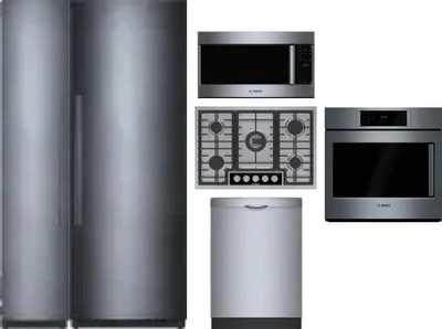 6 Piece Package Includes Refrigerator, Freezer, Cooktop, Wall Oven, Microwave And Dishwasher