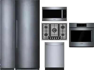 6 Piece Package Includes Refrigerator, Freezer, Cooktop, Wall Oven, Microwave And Dishwasher
