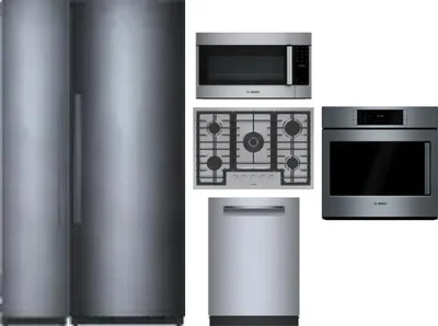 6 Piece Package Includes Refrigerator, Freezer, Cooktop, Wall Oven, Microwave And Dishwasher
